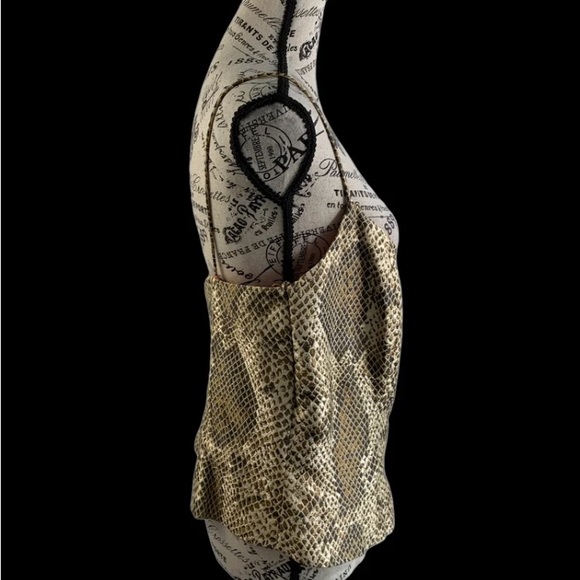 Flores & Flores snake print corset tank silk blend womens 16 - Picture 6 of 10